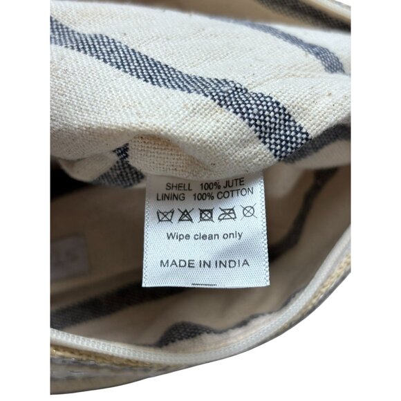 Star Mela Embellished Clutch Bag With Tassel Jute & Cotton - Picture 6 of 9